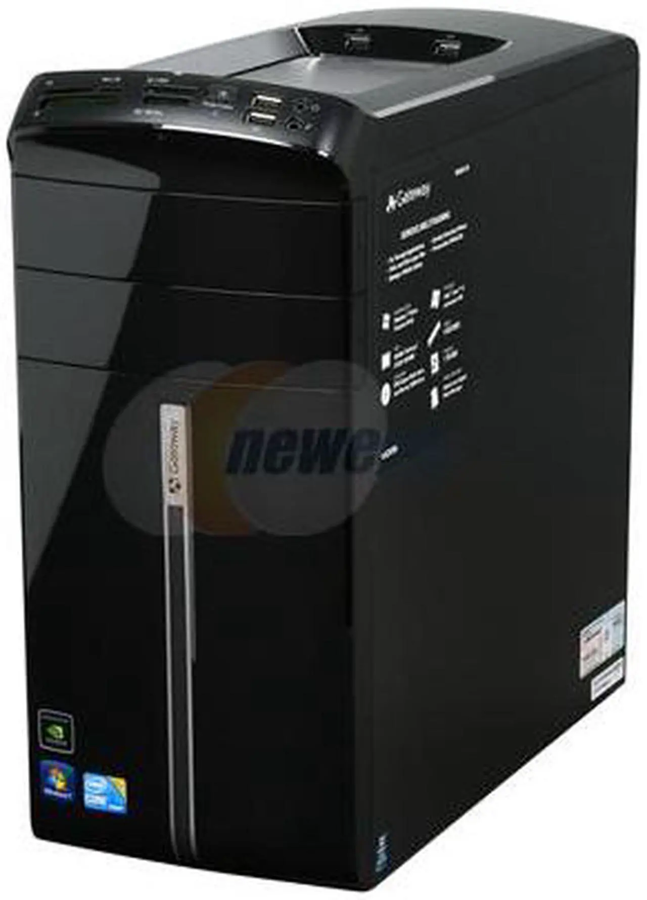 Alt view image 3 of 10 - Gateway Desktop PC DX Series DX4831-03 Intel Core i5-650 8GB DDR3 1TB HDD NVIDIA GeForce GT 220 Windows 7 Home Premium 64-bit