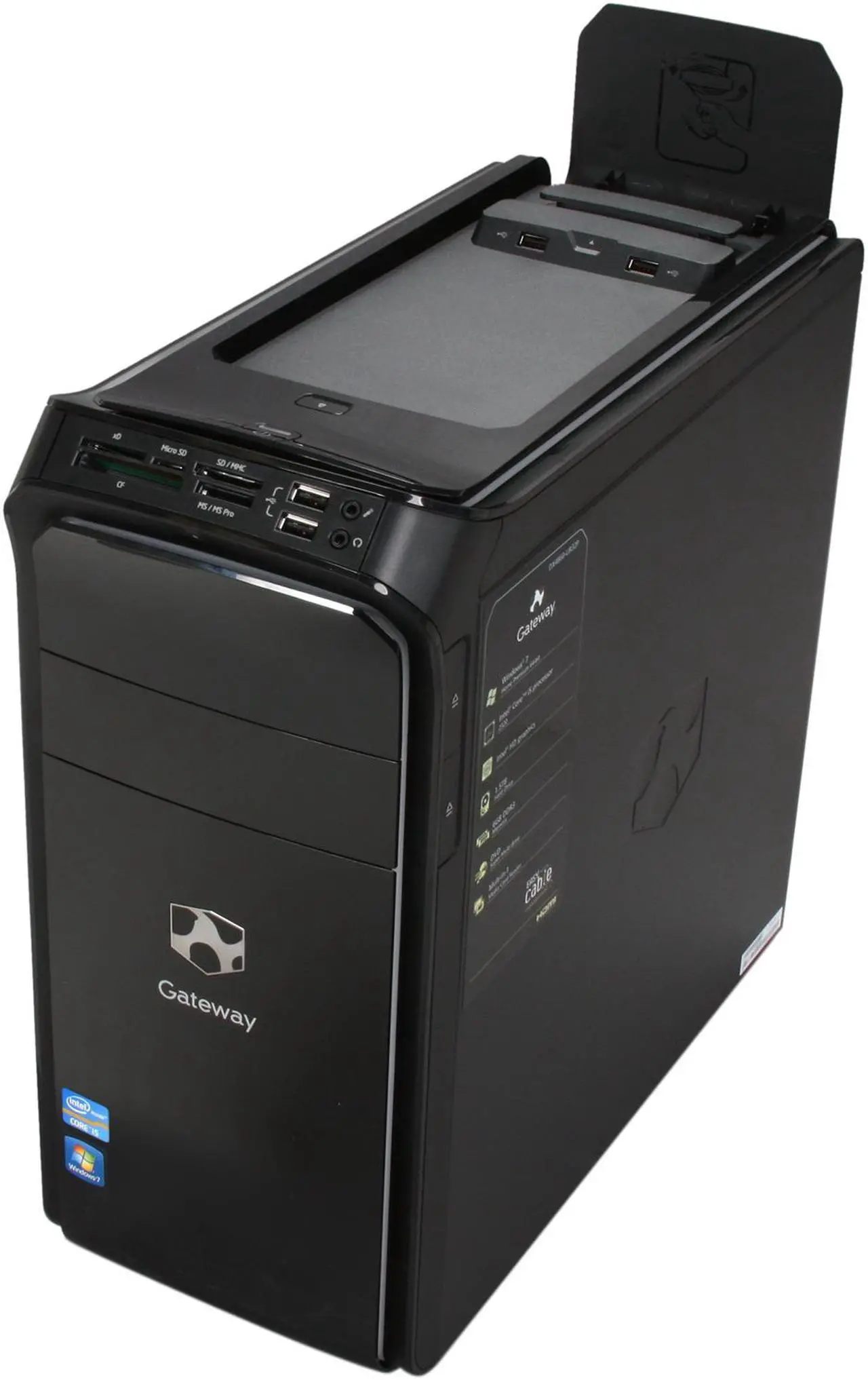 Alt view image 8 of 10 - Gateway Desktop PC DX4860-UR32P (PT.GCCP2.016) Intel Core i5-2320 6GB DDR3 1.5TB HDD Intel HD Graphics 2000 Windows 7 Home Premium 64-Bit