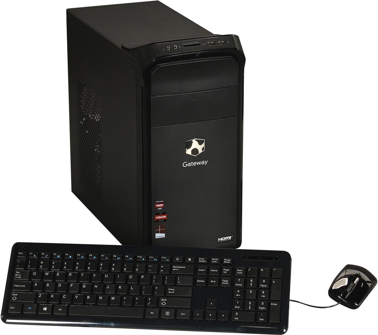 Gateway Desktop PC DX Series DT.GE3AA.001 (DX4380G-UW308) AMD A6-5400K 6GB DDR3 1TB HDD AMD Radeon HD 7540D Windows 8