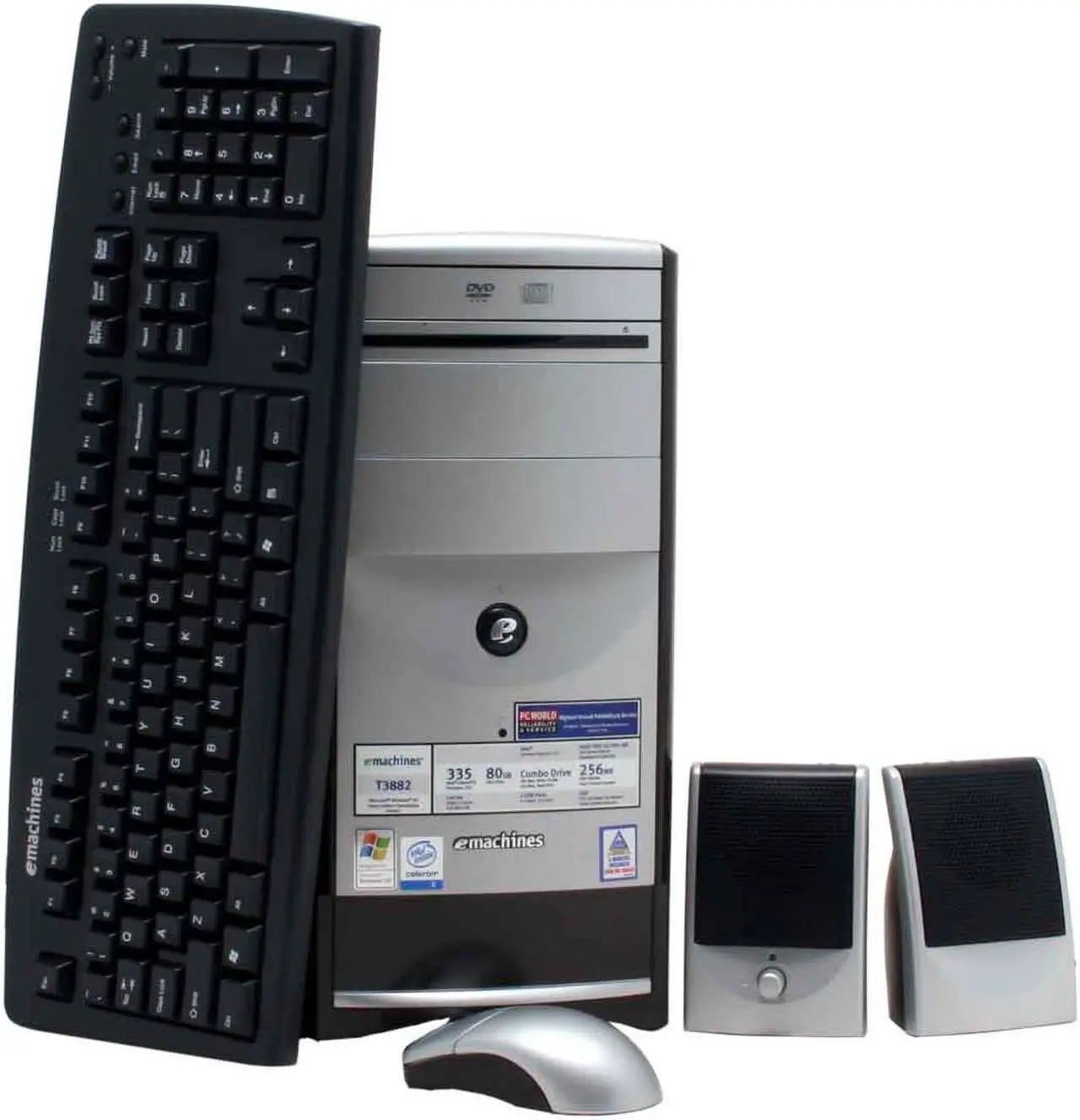 Main image of eMachines Desktop PC T3882 2.80GHz 256MB DDR 80GB HDD Intel Extreme Graphics 2 Windows XP Home
