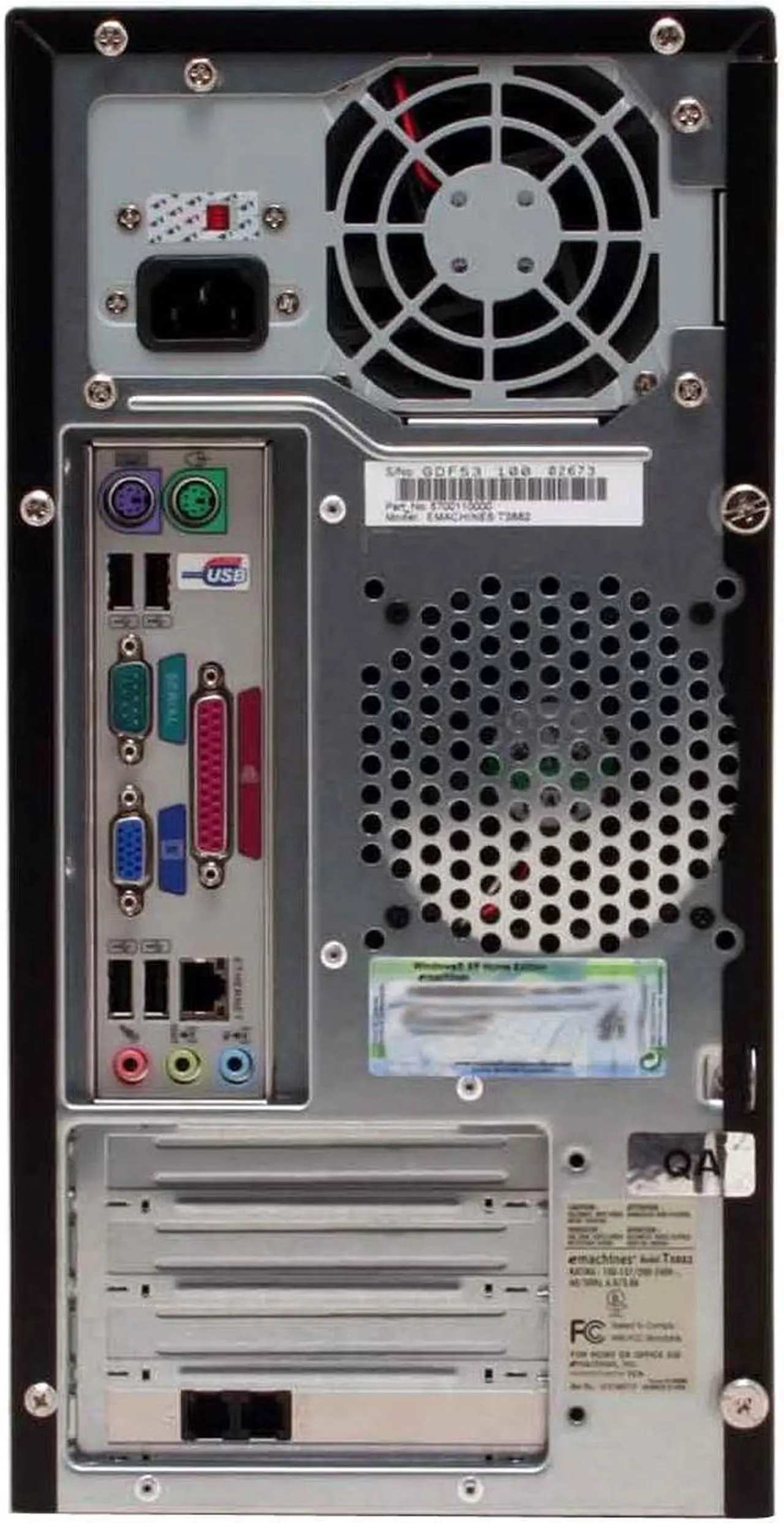 Alt view image 7 of 14 - eMachines Desktop PC T3882 2.80GHz 256MB DDR 80GB HDD Intel Extreme Graphics 2 Windows XP Home