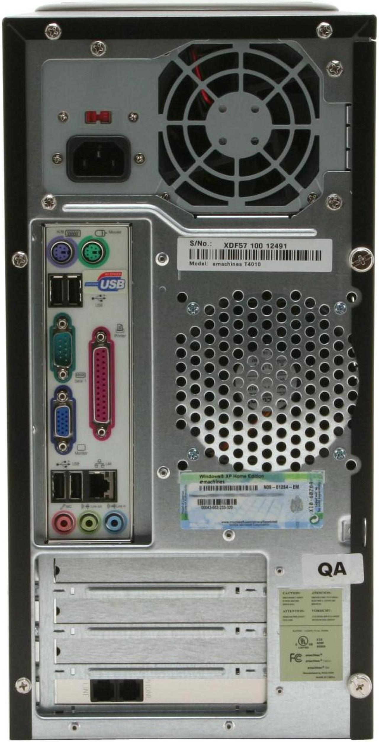 Alt view image 14 of 18 - eMachines Desktop PC T4010 Intel Celeron D 340 512MB DDR 100GB HDD Intel Extreme Graphics 2 Microsoft Windows XP Home (SP2)