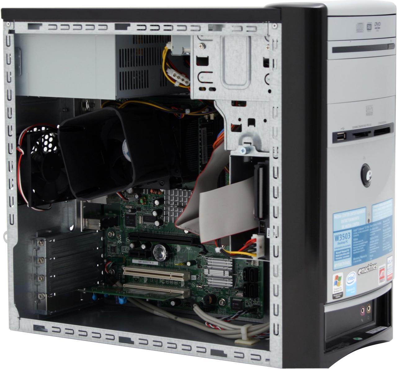 Alt view image 10 of 19 - eMachines Desktop PC W3503 - RA Intel Celeron D 356 512MB DDR 160GB HDD ATI Radeon Xpress 200 Integrated Windows XP Media Center Edition 2005