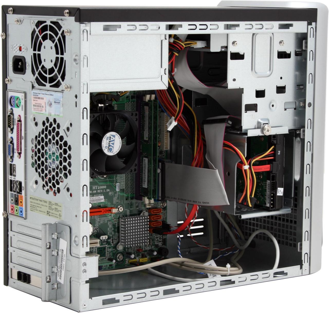 Alt view image 10 of 19 - eMachines Desktop PC T5062 - RA 3800+ (2.00 GHz) 1GB DDR2 160GB HDD NVIDIA GeForce 6150 SE Windows Vista Home Premium