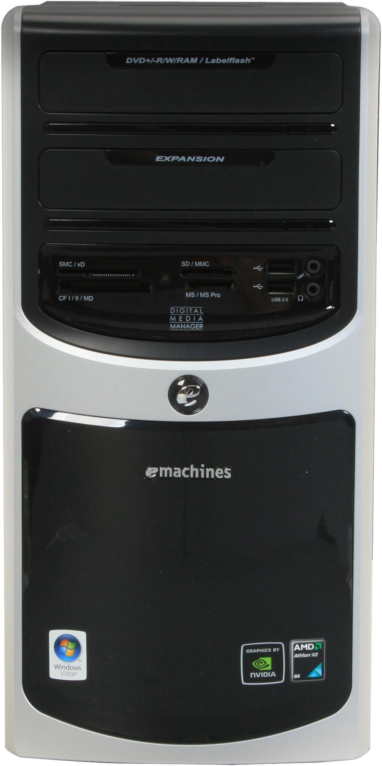 Alt view image 3 of 19 - eMachines Desktop PC ET1161-03 4400+ 3GB DDR2 320GB HDD NVIDIA GeForce 6150 SE Windows Vista Home Premium