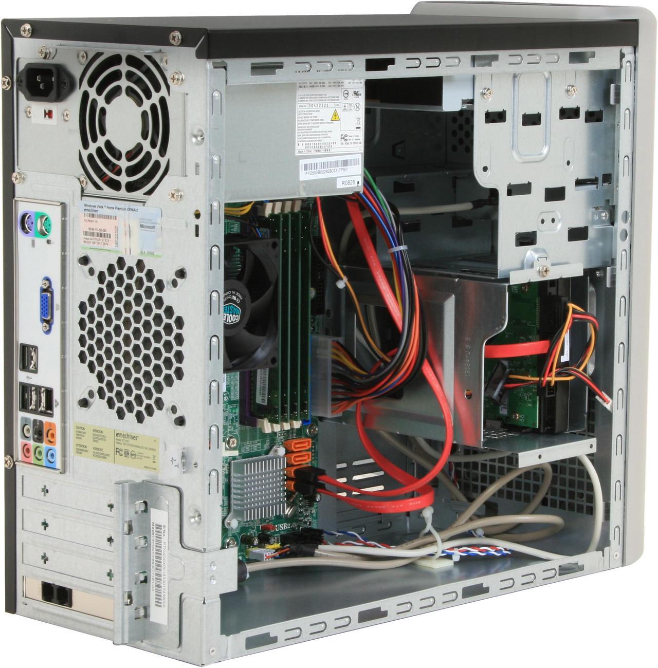 Alt view image 8 of 19 - eMachines Desktop PC ET1161-03 4400+ 3GB DDR2 320GB HDD NVIDIA GeForce 6150 SE Windows Vista Home Premium