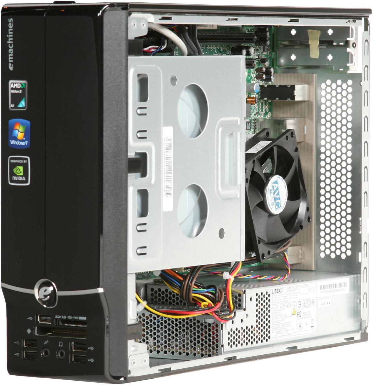 Alt view image 7 of 8 - eMachines Desktop PC EL1352-03 AMD Athlon II X2 240 4GB DDR3 500GB HDD NVIDIA GeForce 6150 SE Windows 7 Home Premium 64-bit