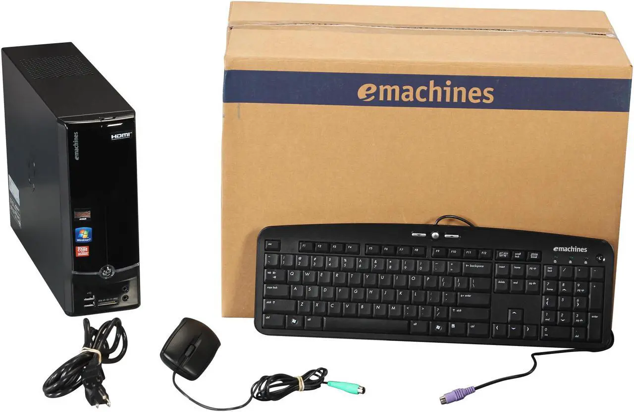 Alt view image 9 of 9 - eMachines Desktop PC EL1360G-UW11P (PT.ND5P2.002) AMD E-300 4GB DDR3 500GB HDD AMD Radeon HD 6310 Windows 7 Home Premium 64-Bit