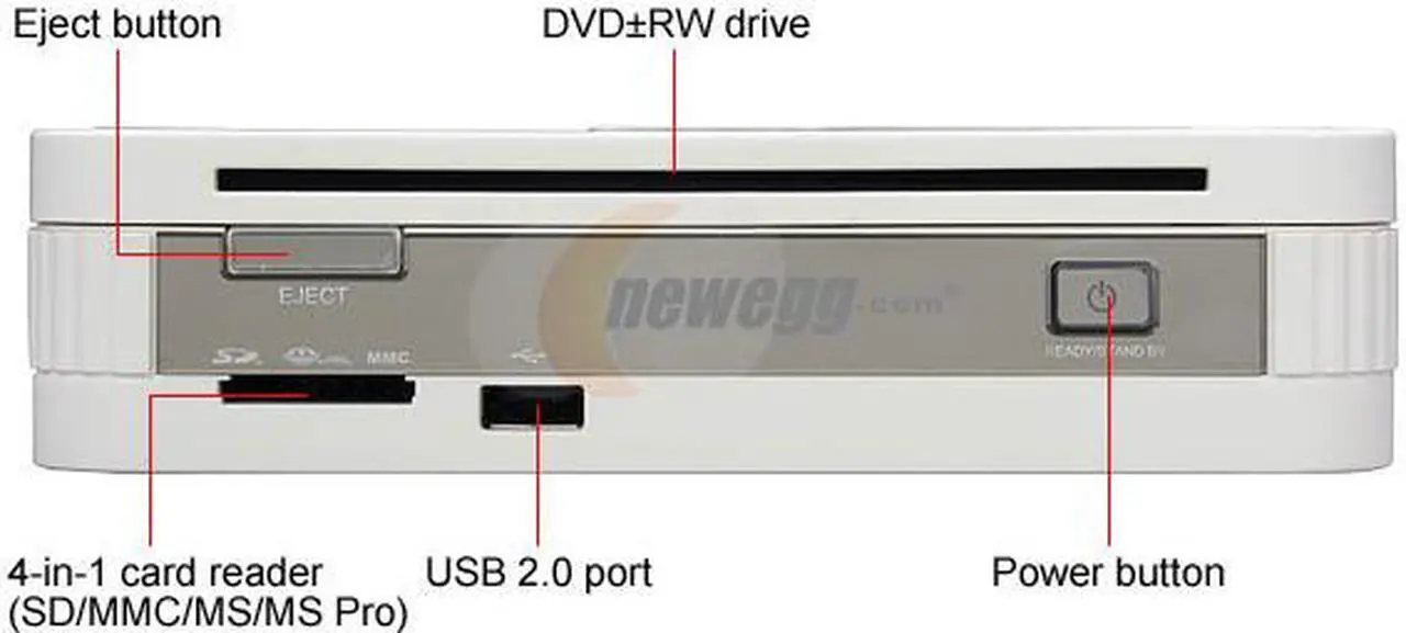 Alt view image 4 of 11 - EVEREX Desktop PC gPC mini ET2400 Intel Core Duo T2450 2GB DDR2 160GB HDD Intel GMA 950 Windows Vista Home Premium