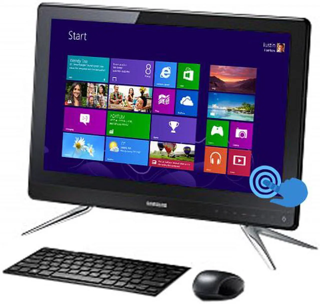 Main image of Samsung Desktop PC Series 5 DP500A2D-A01UBR Intel Core i3-3220T 6GB DDR3 500GB HDD 21.5" Touchscreen Windows 8 64-bit