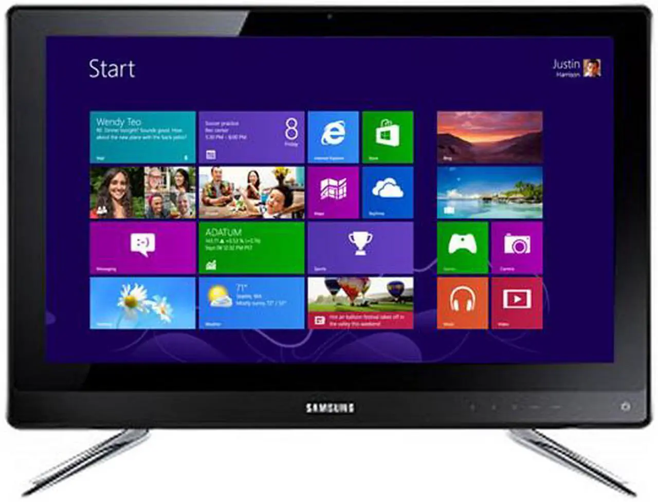 Alt view image 3 of 3 - Samsung Desktop PC Series 5 DP500A2D-A01UBR Intel Core i3-3220T 6GB DDR3 500GB HDD 21.5" Touchscreen Windows 8 64-bit