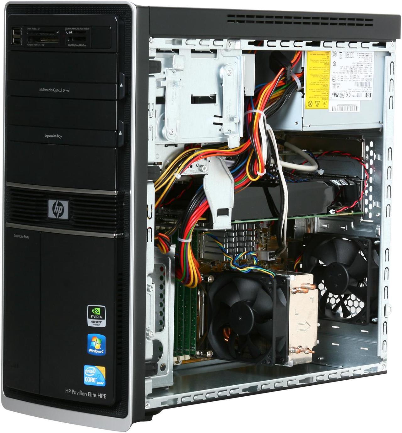 Alt view image 7 of 10 - HP Desktop PC Pavilion Elite HPE-170F(AY604AA#ABA) Intel Core i7-920 9GB DDR3 1TB HDD NVIDIA GeForce GTX 260 Windows 7 Home Premium 64-bit