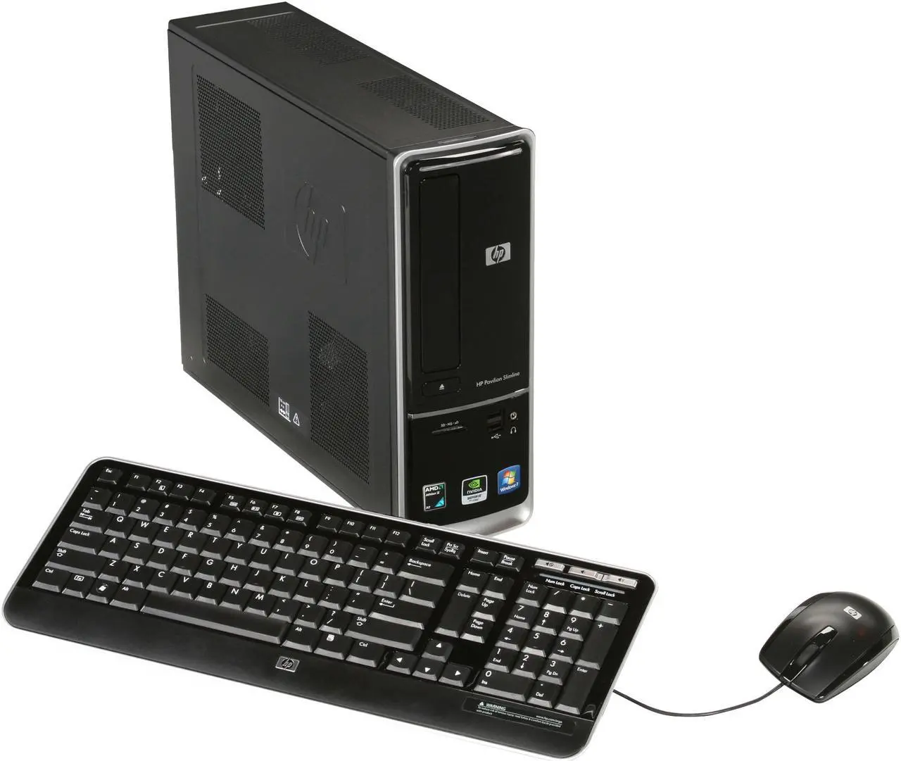 Main image of HP Desktop PC Pavilion Slimline S5510F (BQ466AA#ABA) AMD Athlon II X2 240 3GB DDR2 640GB HDD NVIDIA GeForce 6150 SE Windows 7 Home Premium 64-bit
