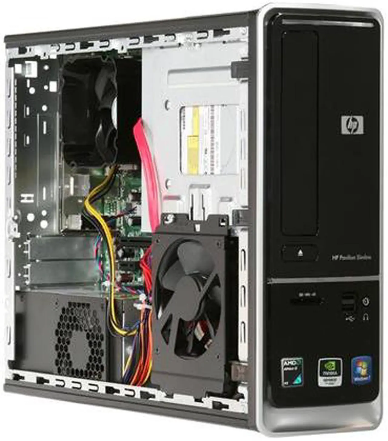 Alt view image 7 of 9 - HP Desktop PC Pavilion Slimline S5510F (BQ466AA#ABA) AMD Athlon II X2 240 3GB DDR2 640GB HDD NVIDIA GeForce 6150 SE Windows 7 Home Premium 64-bit