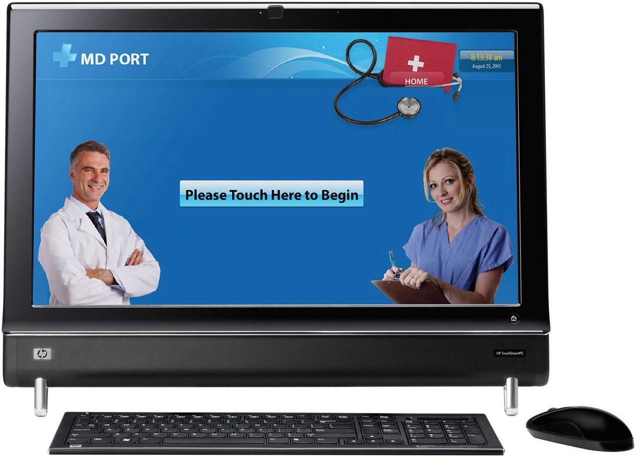Alt view image 2 of 2 - HP All-in-One PC TouchSmart Business 9100 (AZ525AW#ABA) Intel Core 2 Duo T6570 4GB DDR3 320GB HDD 23" Windows 7 Professional