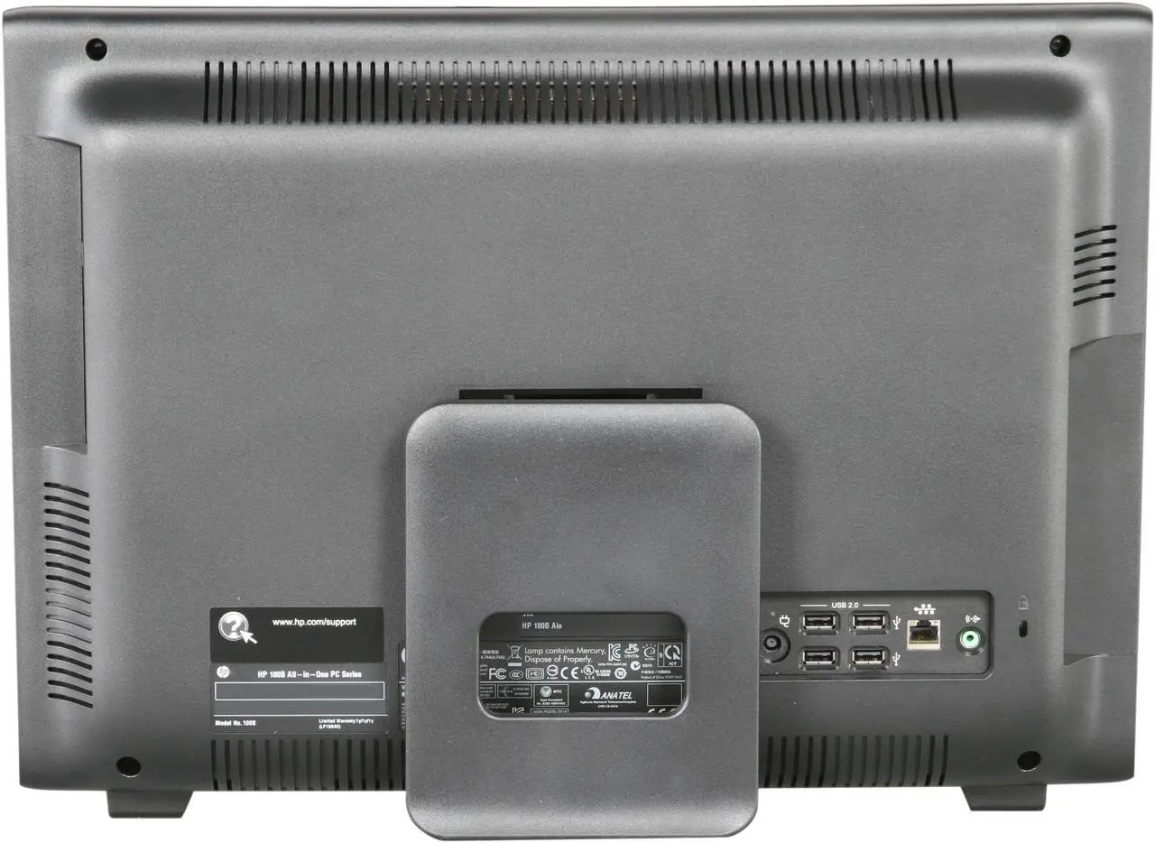 Alt view image 5 of 7 - HP All-in-One PC 100B (XZ813UT#ABA) AMD E-350 4GB DDR3 500GB HDD AMD Radeon HD 6310 Windows 7 Professional 32-bit