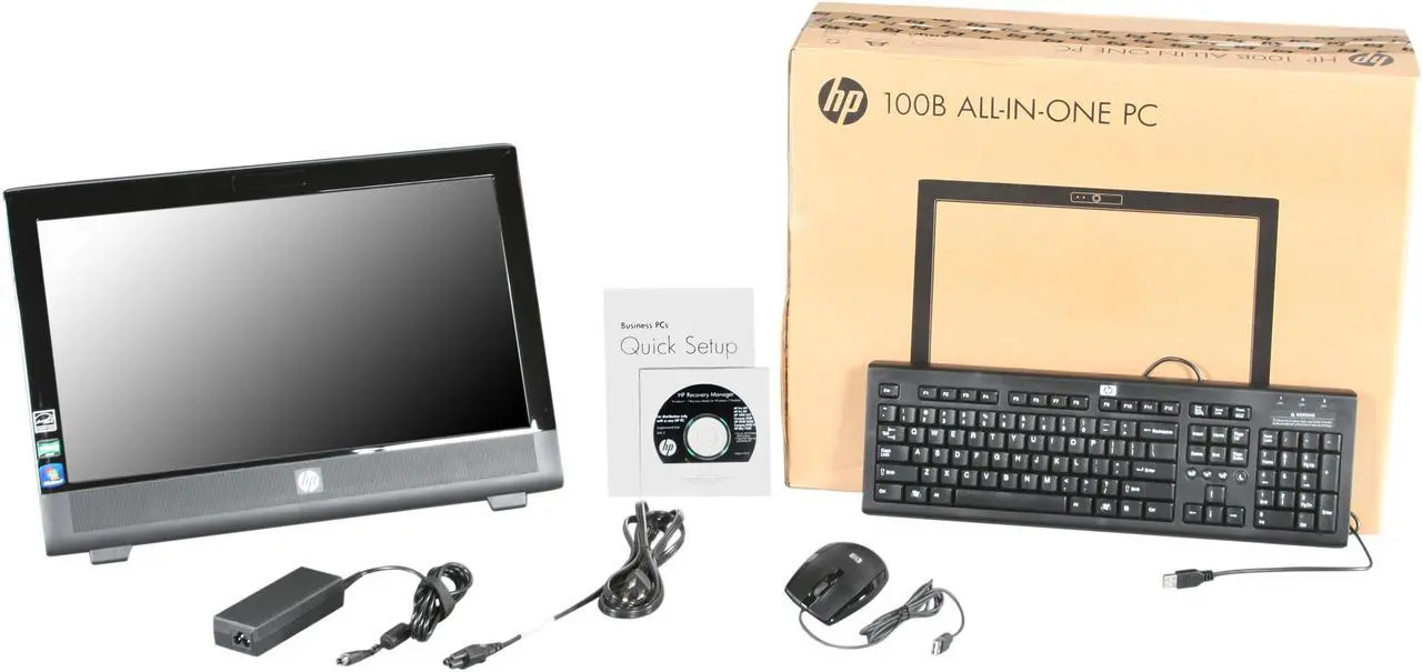 Alt view image 7 of 7 - HP All-in-One PC 100B (XZ813UT#ABA) AMD E-350 4GB DDR3 500GB HDD AMD Radeon HD 6310 Windows 7 Professional 32-bit
