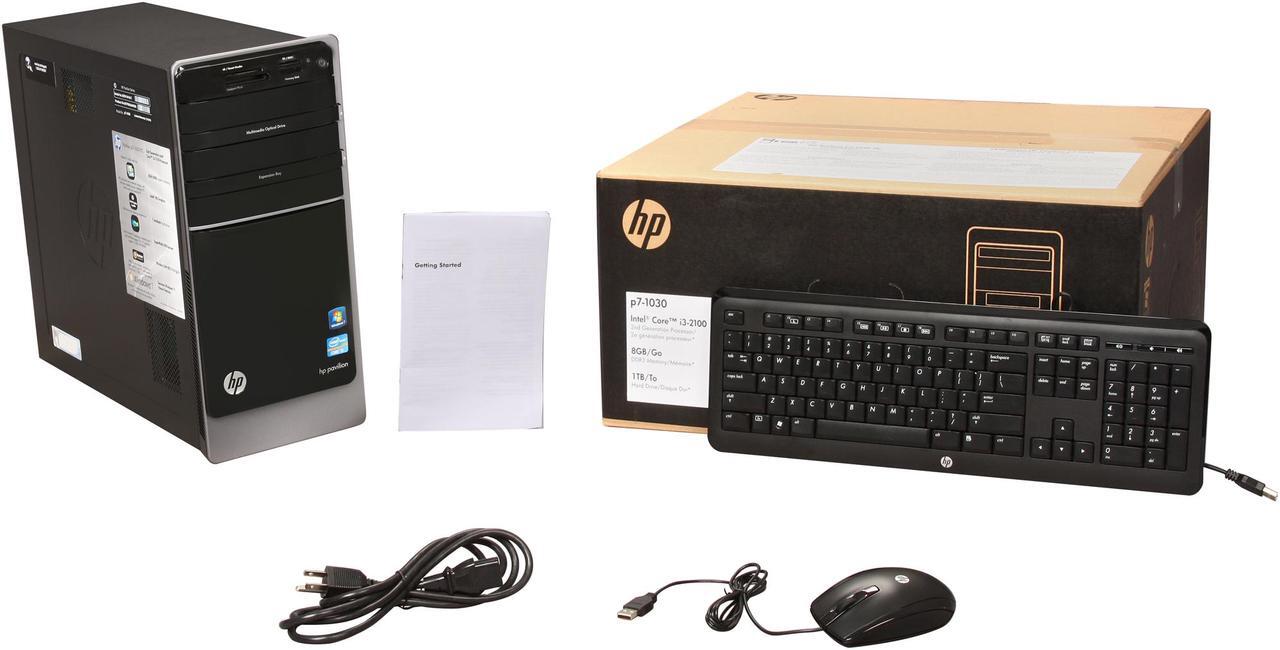 Alt view image 9 of 9 - HP Desktop PC Pavilion p7-1030 (BV705AA#ABA) Intel Core i3-2100 8GB DDR3 1TB HDD Intel HD Graphics Windows 7 Home Premium 64-bit