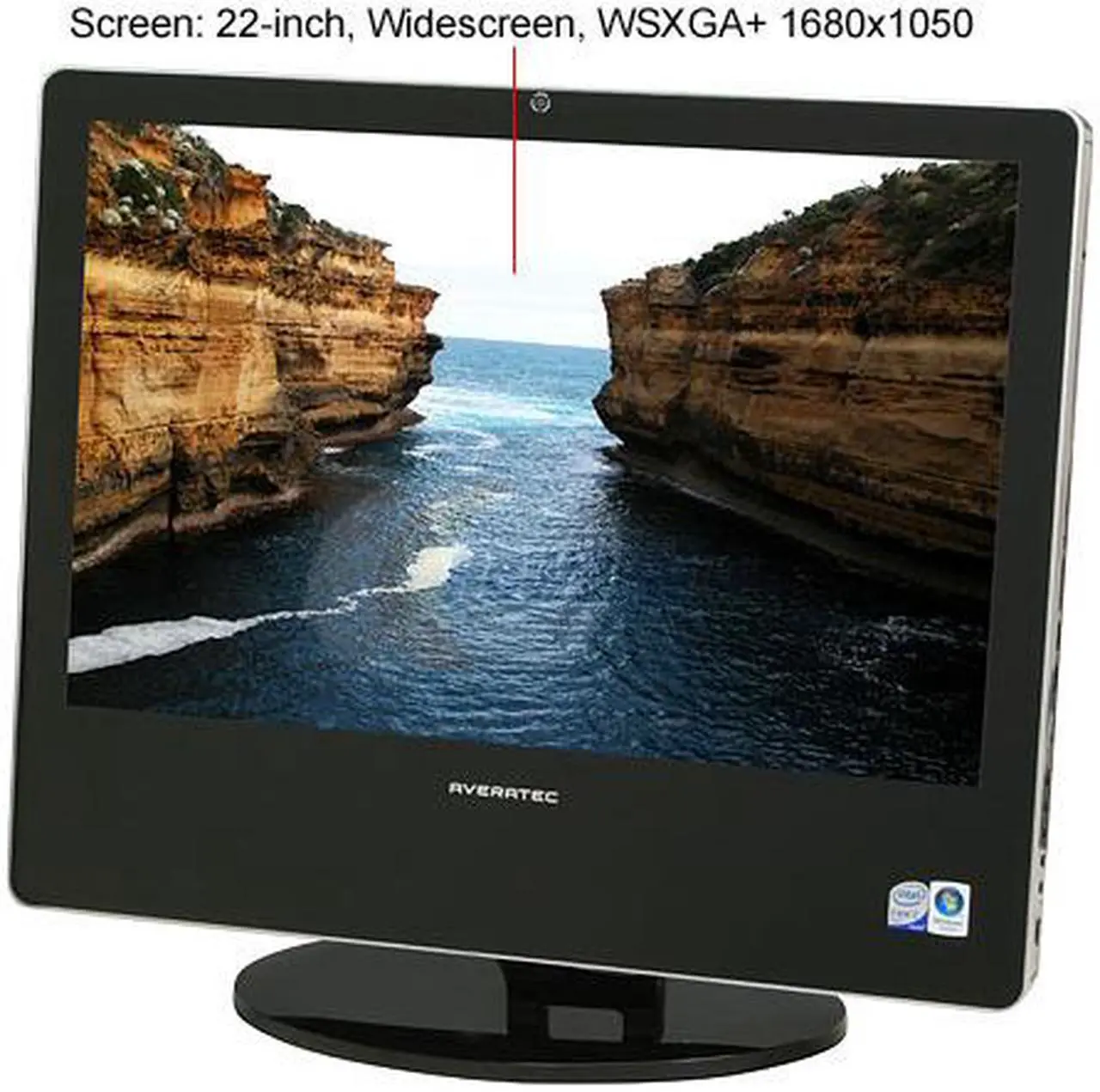 Alt view image 2 of 15 - AVERATEC Desktop PC F1 D1002UHCE-1 Intel Core 2 Duo E4600 2GB DDR2 320GB HDD 22" Windows Vista Home Premium