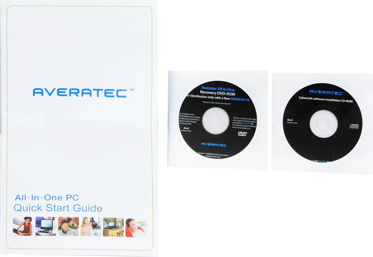 Alt view image 15 of 15 - AVERATEC Desktop PC F1 D1002UHCE-1 Intel Core 2 Duo E4600 2GB DDR2 320GB HDD 22" Windows Vista Home Premium