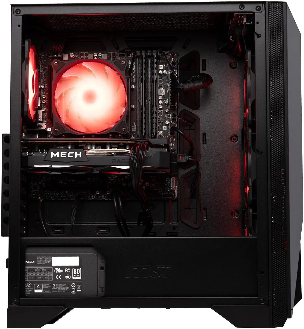Alt view image 6 of 9 - MSI Gaming Desktop Aegis ZS 5DQ-279US AMD Ryzen 7 5700G 16GB DDR4 1TB PCIe SSD AMD Radeon RX 6600 XT Windows 11 Home 64-bit