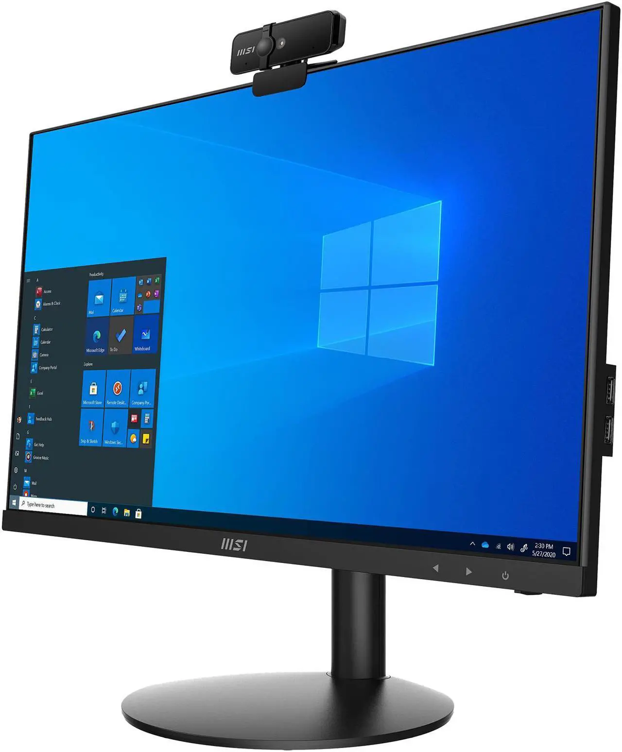 Alt view image 10 of 19 - MSI All-in-One Computer PRO AP241 11M-083US Intel Core i5-11400 8GB DDR4 250GB PCIe SSD 23.8" Windows 10 Home 64-bit