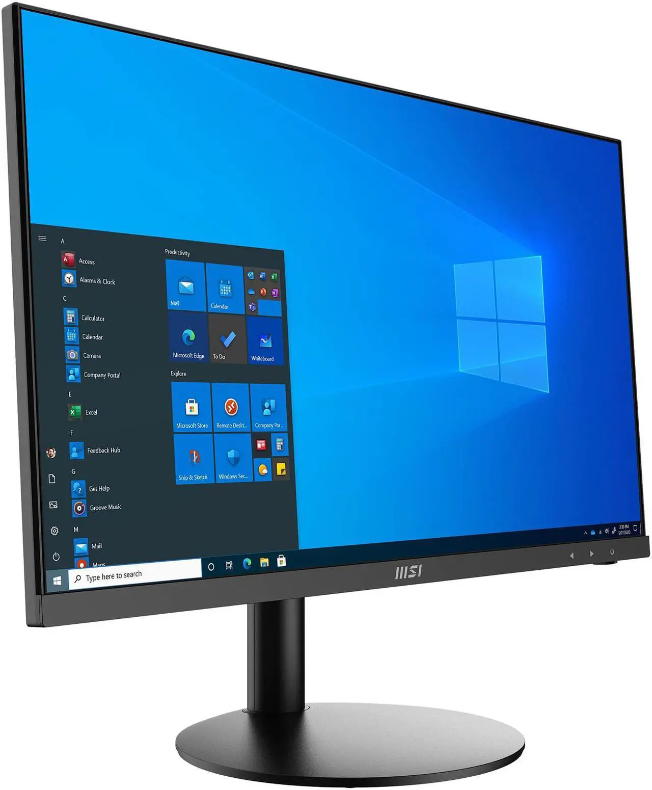 Alt view image 8 of 19 - MSI All-in-One Computer PRO AP241 11M-083US Intel Core i5-11400 8GB DDR4 250GB PCIe SSD 23.8" Windows 10 Home 64-bit