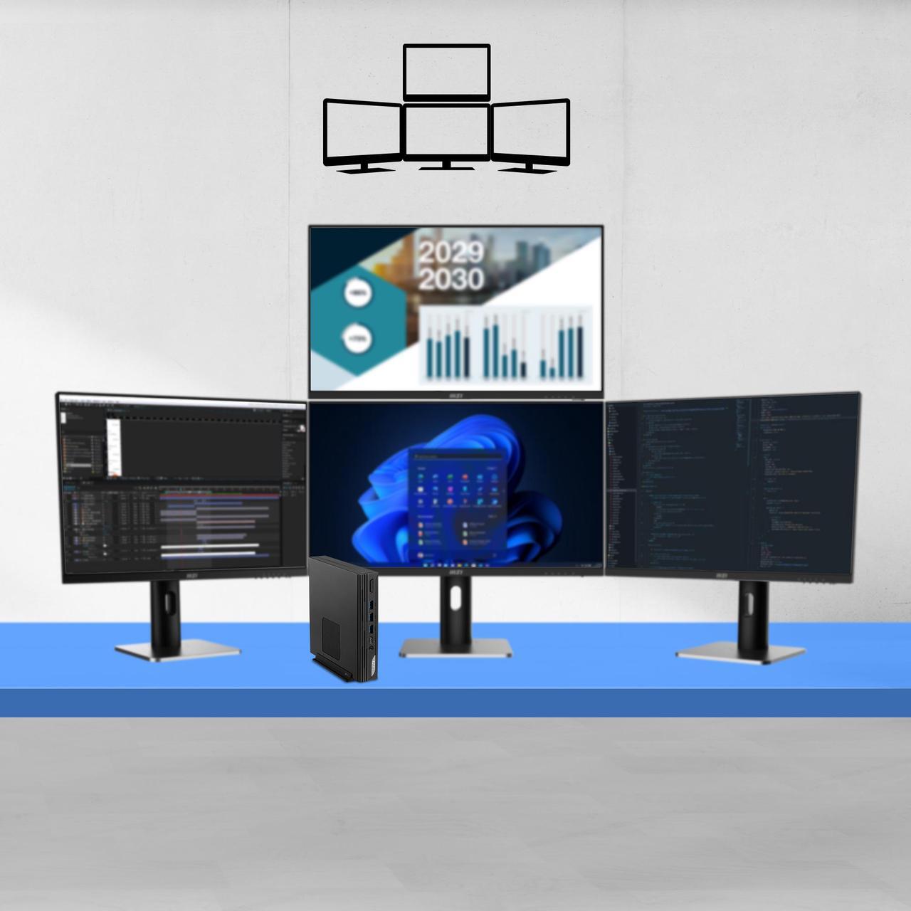 Alt view image 13 of 16 - MSI Desktop Computer PRO DP10 13M-059US Intel Core i5-1340P 8GB DDR4 1TB PCIe SSD Intel Iris Xe Graphics Windows 11 Pro 64-bit