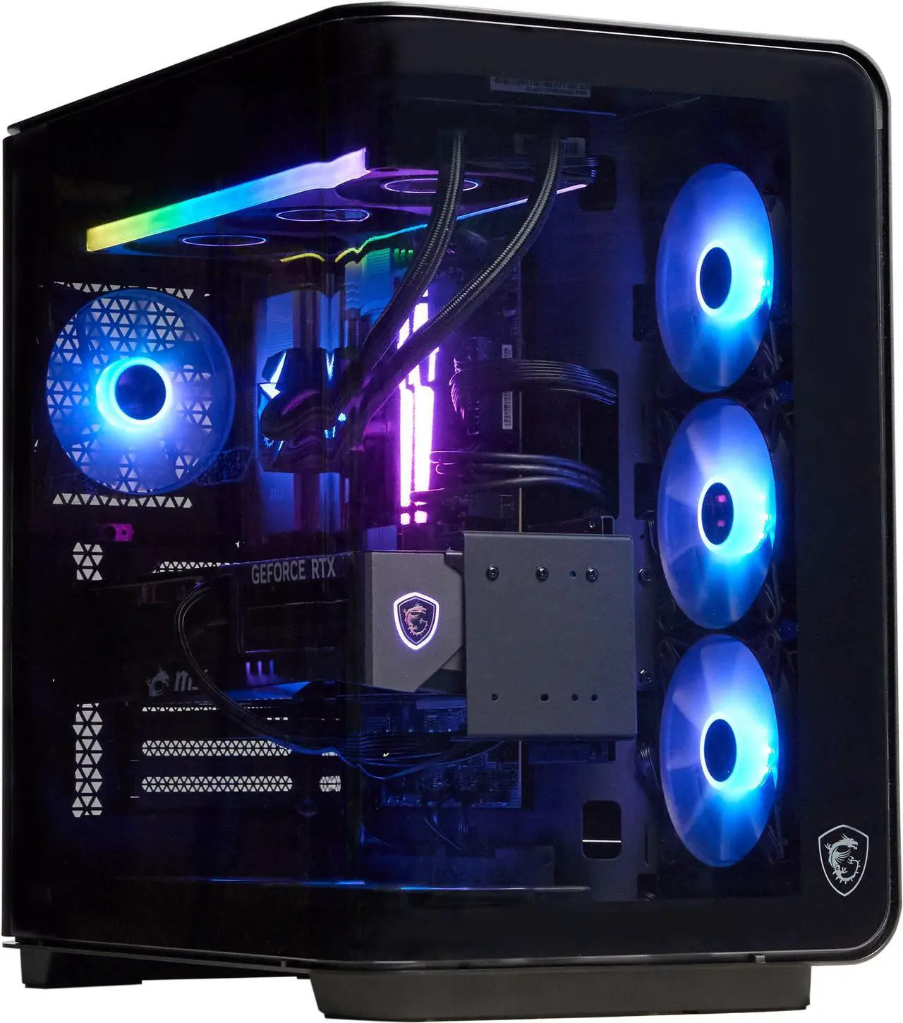 Alt view image 6 of 13 - MSI Vision Elite(Tower) Gaming Desktop,Intel Ultra9 285K , RTX 5090,  DDR5 6000 RGB 64GB Memory (32GB x 2), Gen 4 2TB M.2 NVMe,1300W USB Type-C, VR-Ready, Windows 11 Pro highend