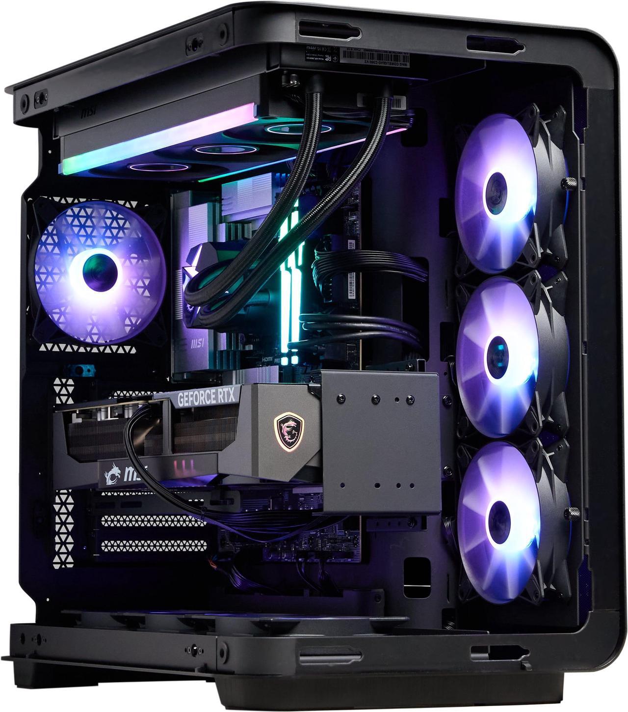 Alt view image 7 of 13 - MSI Vision Elite(Tower) Gaming Desktop,Intel Ultra9 285K , RTX 5090,  DDR5 6000 RGB 64GB Memory (32GB x 2), Gen 4 2TB M.2 NVMe,1300W USB Type-C, VR-Ready, Windows 11 Pro highend