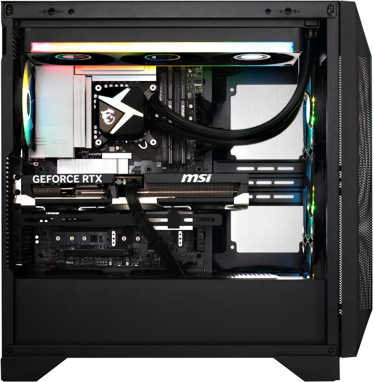 Alt view image 10 of 9 - MSI Aegis RS2 (Tower) Gaming Desktop, Intel Ultra9 285K, GeForce RTX 5080, DDR5 16GB*2 , 2TB M.2 NVMe, Liquid Cooling, USB Type-C, VR-Ready, Windows 11 Home