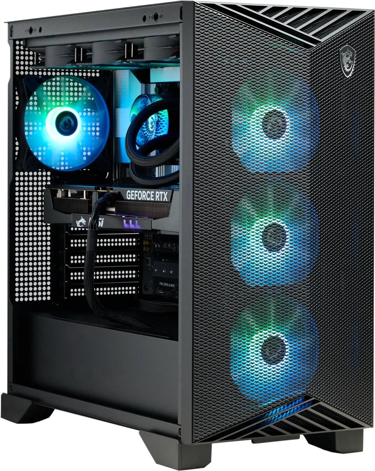 Alt view image 4 of 8 - MSI Gaming Desktop PC Aegis ZS2 C9NVR-1462US AMD Ryzen 9 9900X 32GB DDR5 2TB SSD GeForce RTX 5070 Ti Windows 11 Home Advance