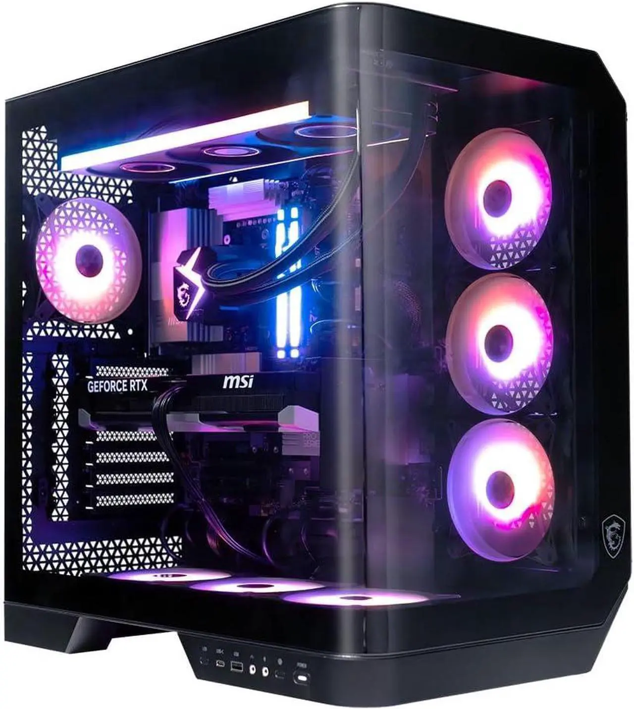 Main image of MSI Vision ZS 9NVV-1275US Gaming Desktop, GeForce RTX 5080, Ryzen 7 9800X3D, 64GB DDR5, 2TB NVMe SSD, Wi-Fi 7, Windows 11 Pro