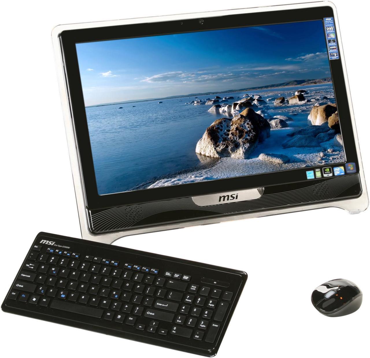 Main image of MSI Desktop PC Wind Top AE2220-237US Intel Core 2 Duo T6600 4GB DDR2 640GB HDD 21.5" Touchscreen Windows 7 Home Premium 64-bit