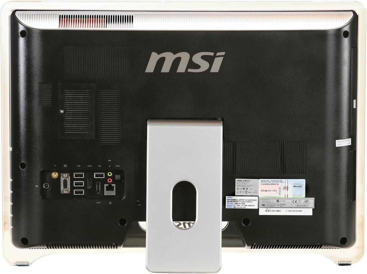 Alt view image 5 of 8 - MSI Desktop PC Wind Top AE2220-237US Intel Core 2 Duo T6600 4GB DDR2 640GB HDD 21.5" Touchscreen Windows 7 Home Premium 64-bit
