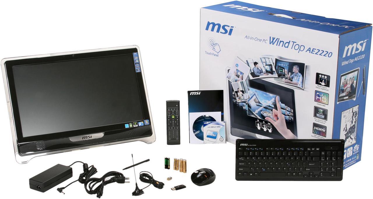 Alt view image 8 of 8 - MSI Desktop PC Wind Top AE2220-237US Intel Core 2 Duo T6600 4GB DDR2 640GB HDD 21.5" Touchscreen Windows 7 Home Premium 64-bit