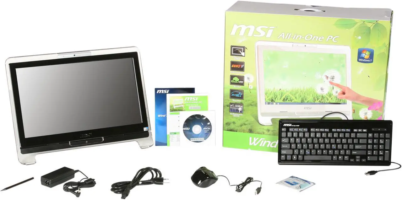 Alt view image 7 of 7 - MSI All-in-One PC Wind Top AE1920-001US Intel Atom D525 2GB DDR3 250GB HDD 18.5" Touchscreen Windows 7 Home Premium 64-bit