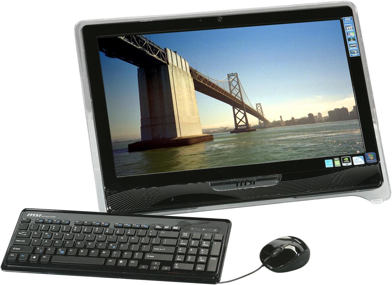 Main image of MSI All-in-One PC Wind Top AE2220-257US Intel Pentium T4500 3GB DDR2 320GB HDD 21.5" Touchscreen Windows 7 Home Premium 64-bit