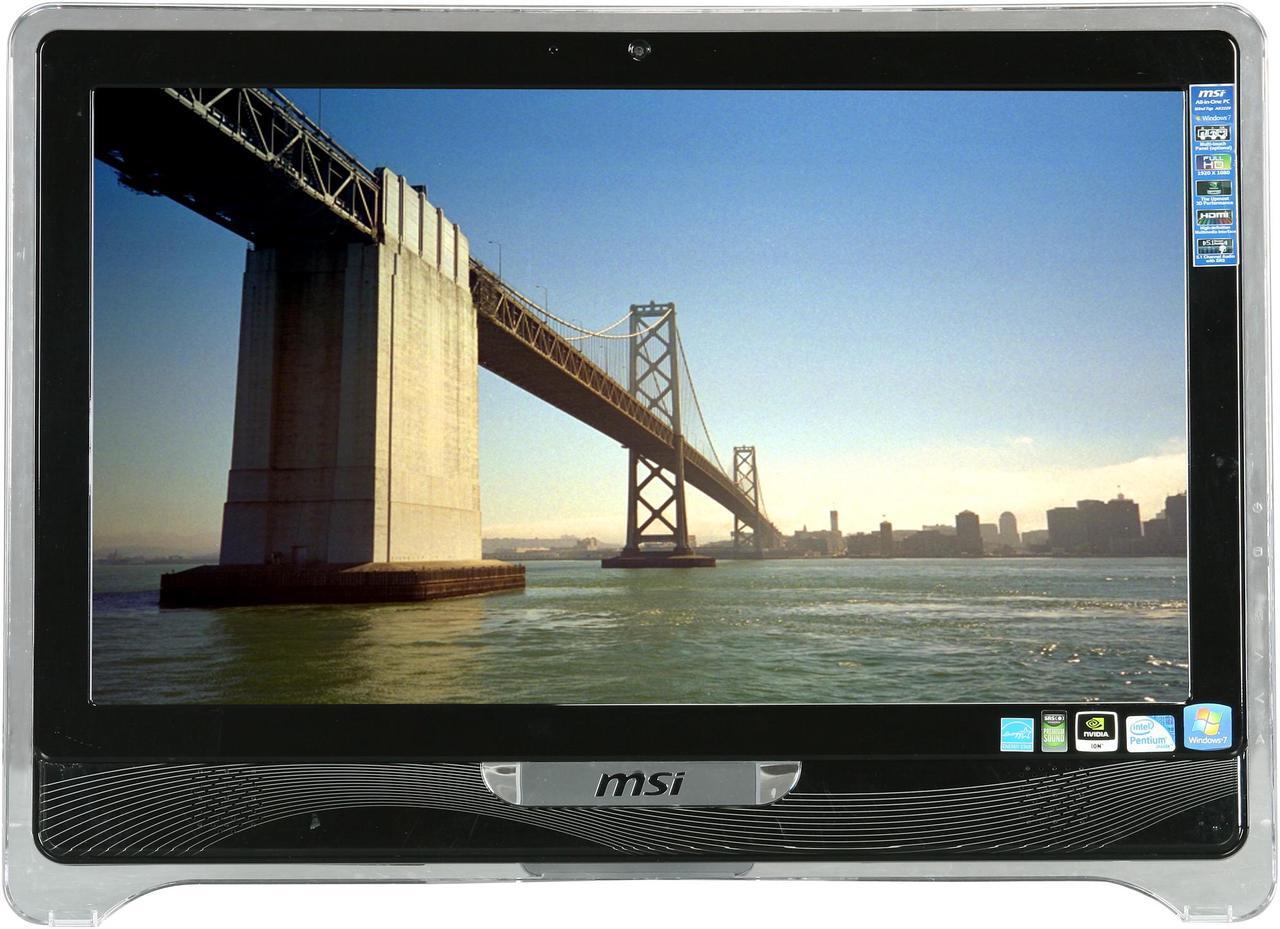 Alt view image 2 of 8 - MSI All-in-One PC Wind Top AE2220-257US Intel Pentium T4500 3GB DDR2 320GB HDD 21.5" Touchscreen Windows 7 Home Premium 64-bit