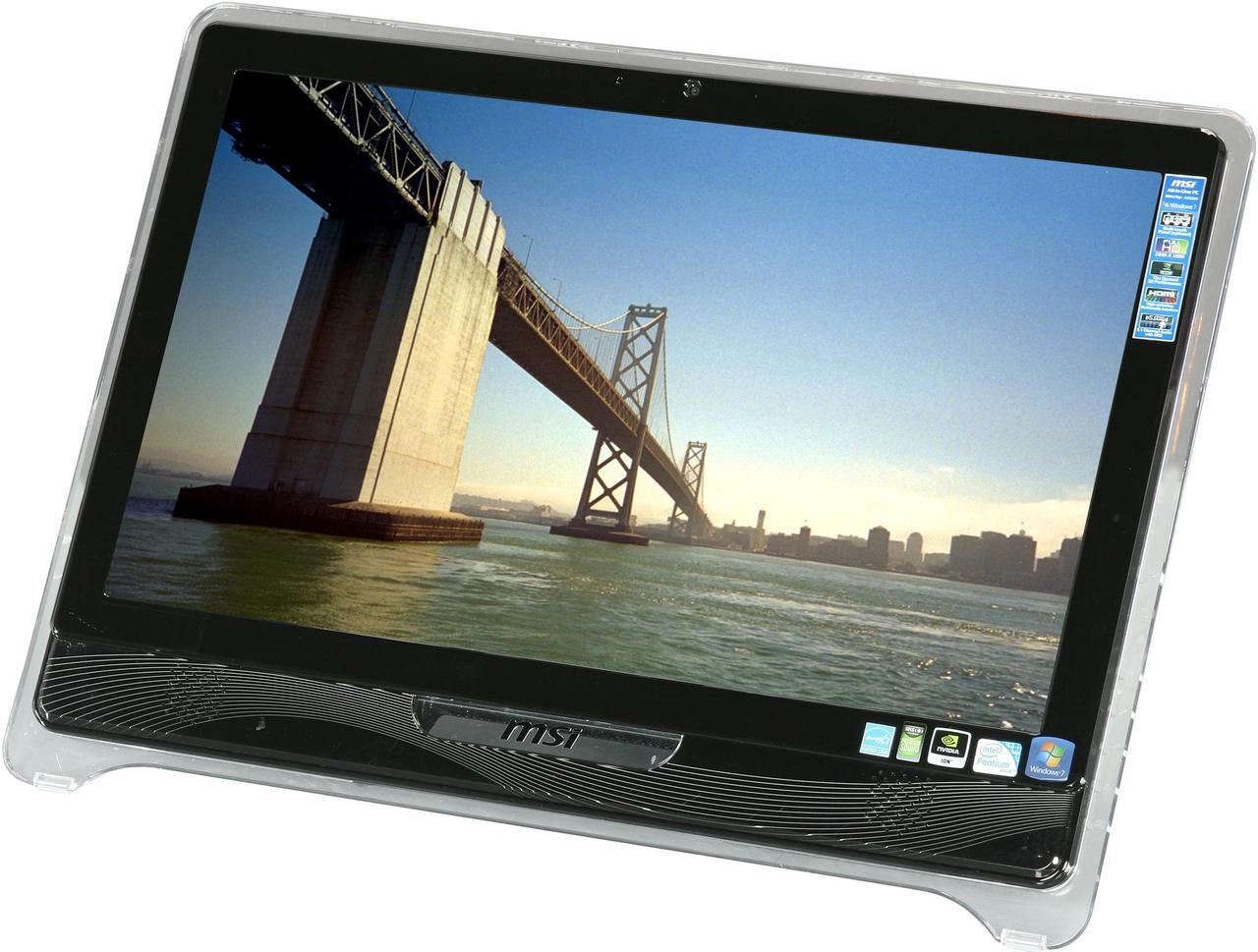 Alt view image 3 of 8 - MSI All-in-One PC Wind Top AE2220-257US Intel Pentium T4500 3GB DDR2 320GB HDD 21.5" Touchscreen Windows 7 Home Premium 64-bit