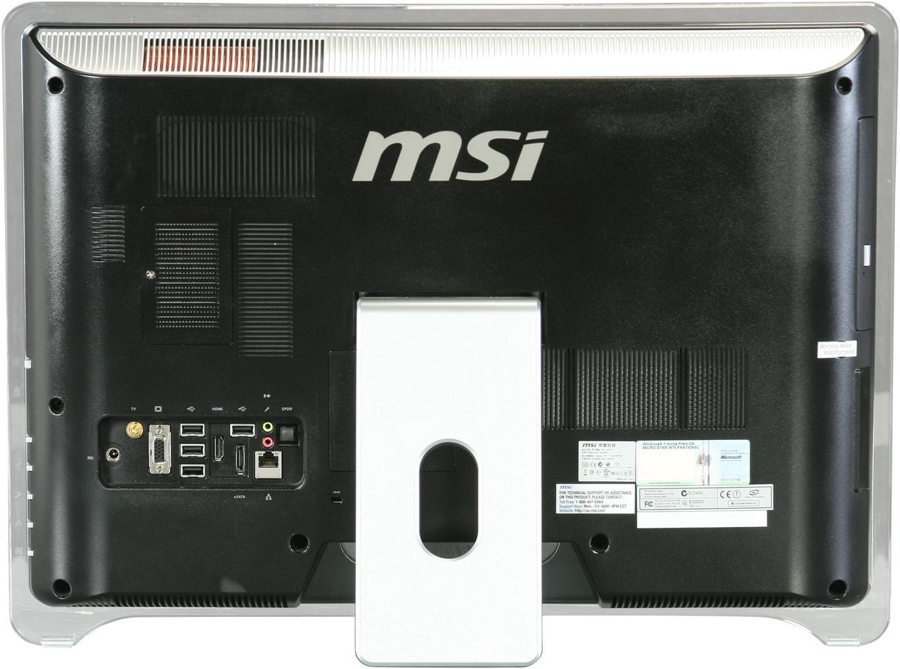 Alt view image 5 of 8 - MSI All-in-One PC Wind Top AE2220-257US Intel Pentium T4500 3GB DDR2 320GB HDD 21.5" Touchscreen Windows 7 Home Premium 64-bit