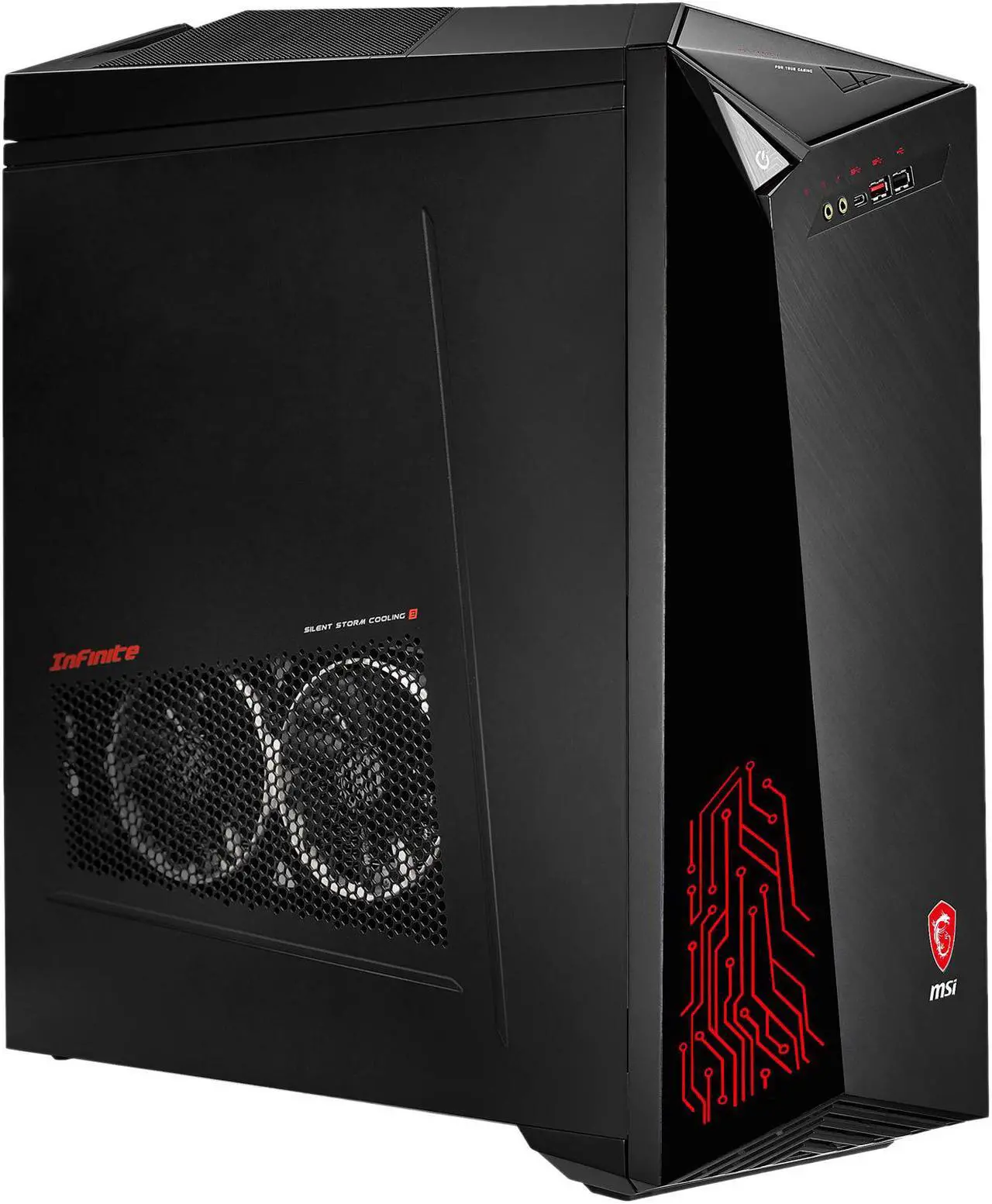 Alt view image 10 of 15 - MSI Desktop Computer Infinite Infinite VR7RC-036US Intel Core i7-7700 16GB DDR4 2TB HDD GeForce GTX 1060 Windows 10 Home 64-Bit