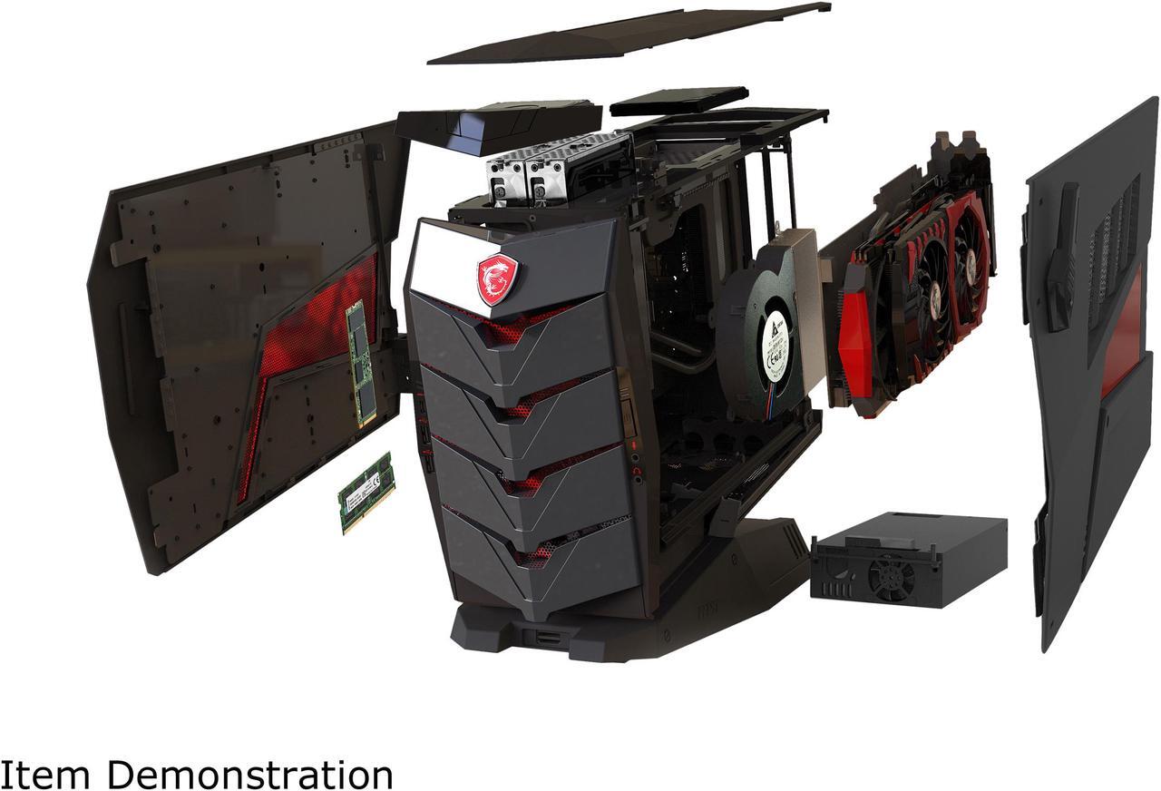 Alt view image 2 of 20 - MSI Desktop Computer Aegis 3 VR7RD-077US Intel Core i7-7700 16GB DDR4 2TB HDD 256GB SSD GeForce GTX 1070 Windows 10 Home 64-Bit (English Only)