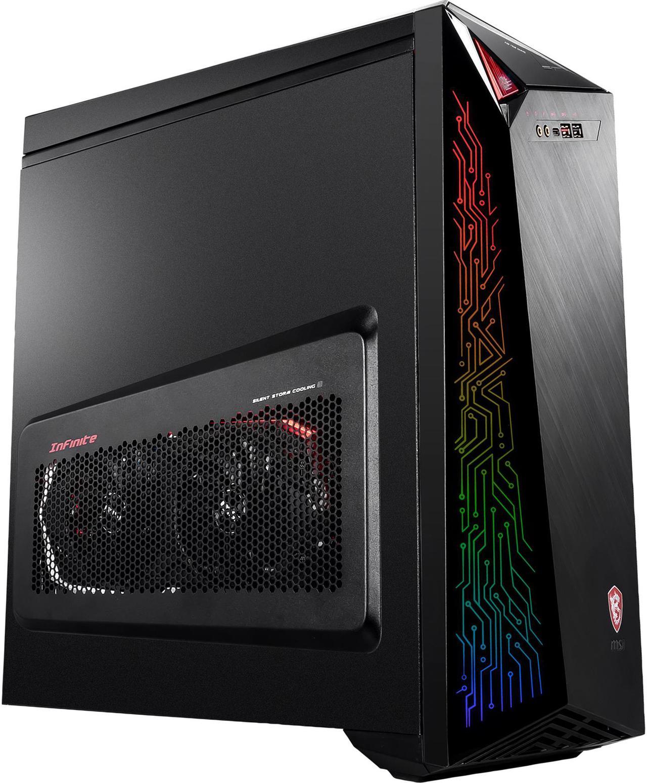 MSI Gaming Desktop Infinite X 9SD-261CA Intel Core i7 9th Gen 9700K (3.60 GHz) 16 GB DDR4 2 TB HDD 256 GB SSD NVIDIA GeForce RTX 2070 Windows 10 Home 64-bit