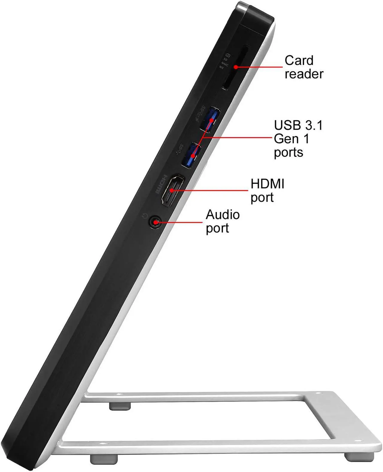 Alt view image 9 of 17 - MSI All-in-One Computer PRO 16 Flex 8GL-061US Intel Celeron N4000 4GB DDR4 256GB PCIe SSD 15.6" Touchscreen Windows 10 Pro 64-bit