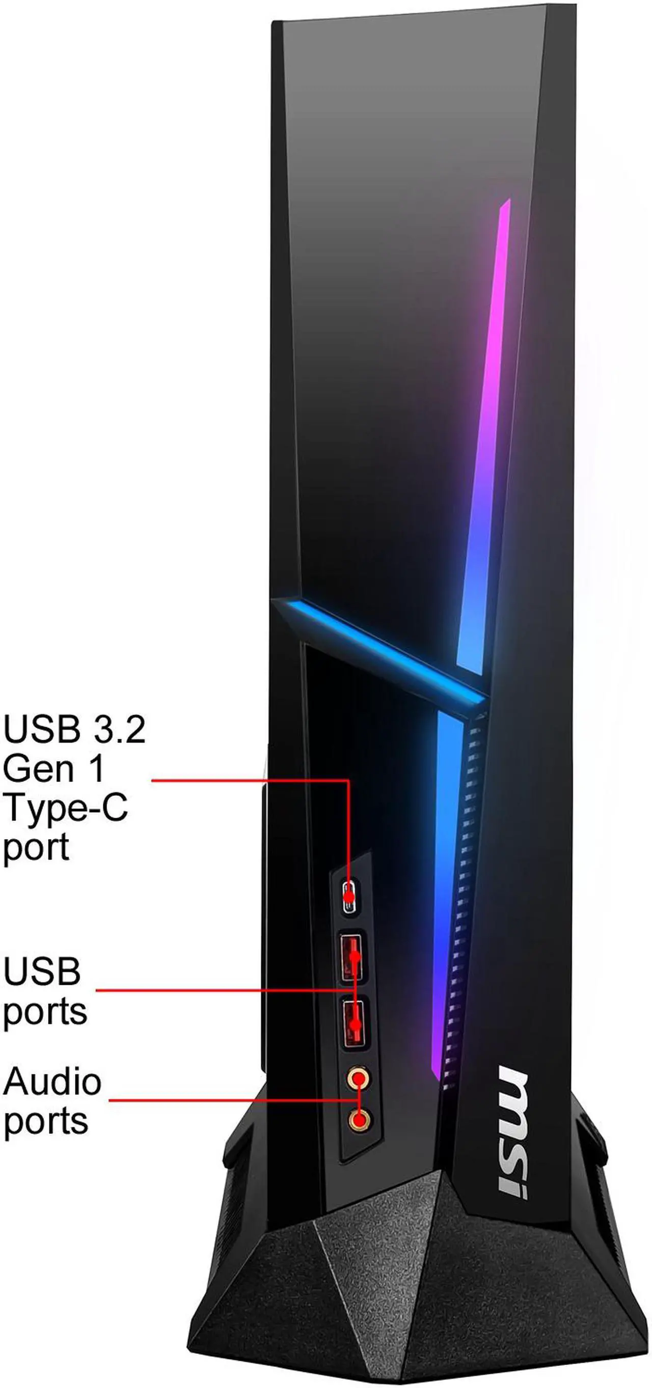 Alt view image 8 of 10 - MSI MEG Trident X 10TD-1282US - Intel Core i7-10700K - 32 GB DDR4 - 1 TB SSD - GeForce RTX 3070 - Windows 10 Home - Gaming Desktop