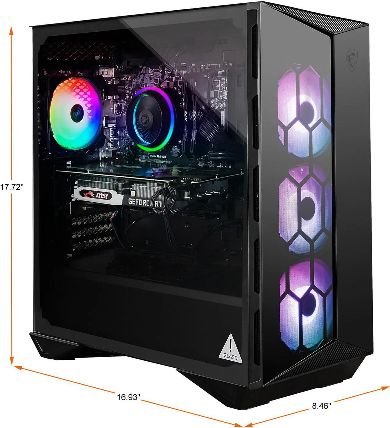 Alt view image 2 of 6 - MSI Gaming Desktop Aegis R 10SC-210US Intel Core i7-10700 16GB DDR4 1TB HDD 1TB SSD GeForce RTX 2060 Windows 10 Home 64-bit