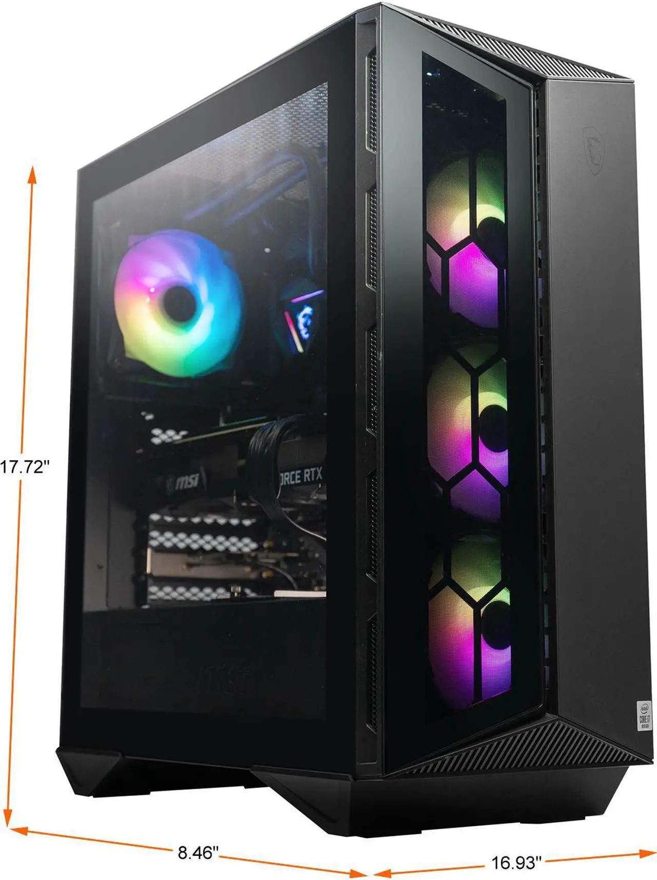 Alt view image 3 of 9 - MSI Gaming Desktop Aegis RS 11TJ-228US Intel Core i9-11900KF 32GB DDR4 3TB HDD 2TB PCIe SSD GeForce RTX 3090 Windows 10 Home 64-bit