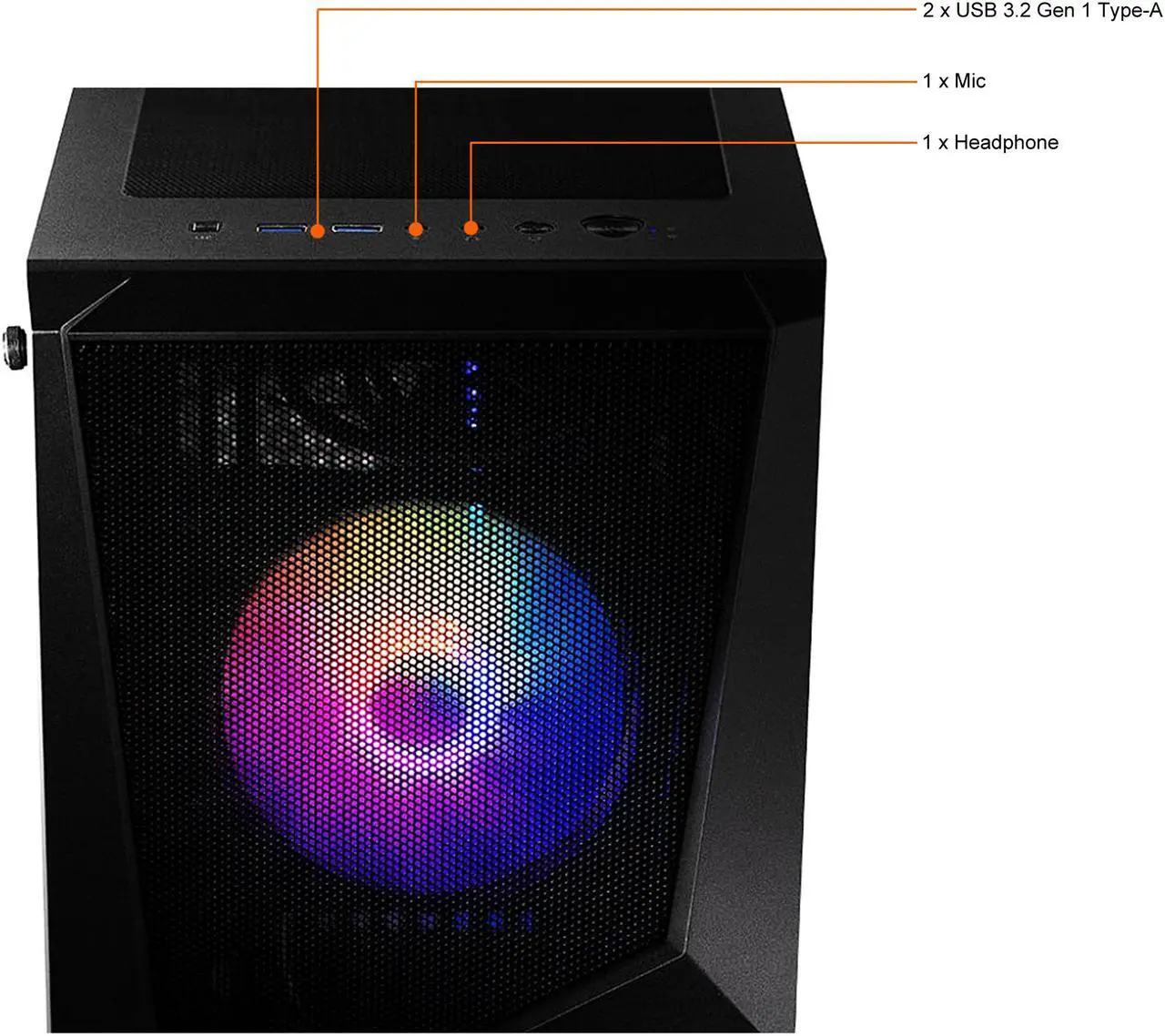 Alt view image 7 of 10 - MSI Gaming Desktop Codex ZS 5TC-042US AMD Ryzen 5 5600X 16GB DDR4 500GB PCIe SSD GeForce RTX 3060 Windows 11 Home 64-bit