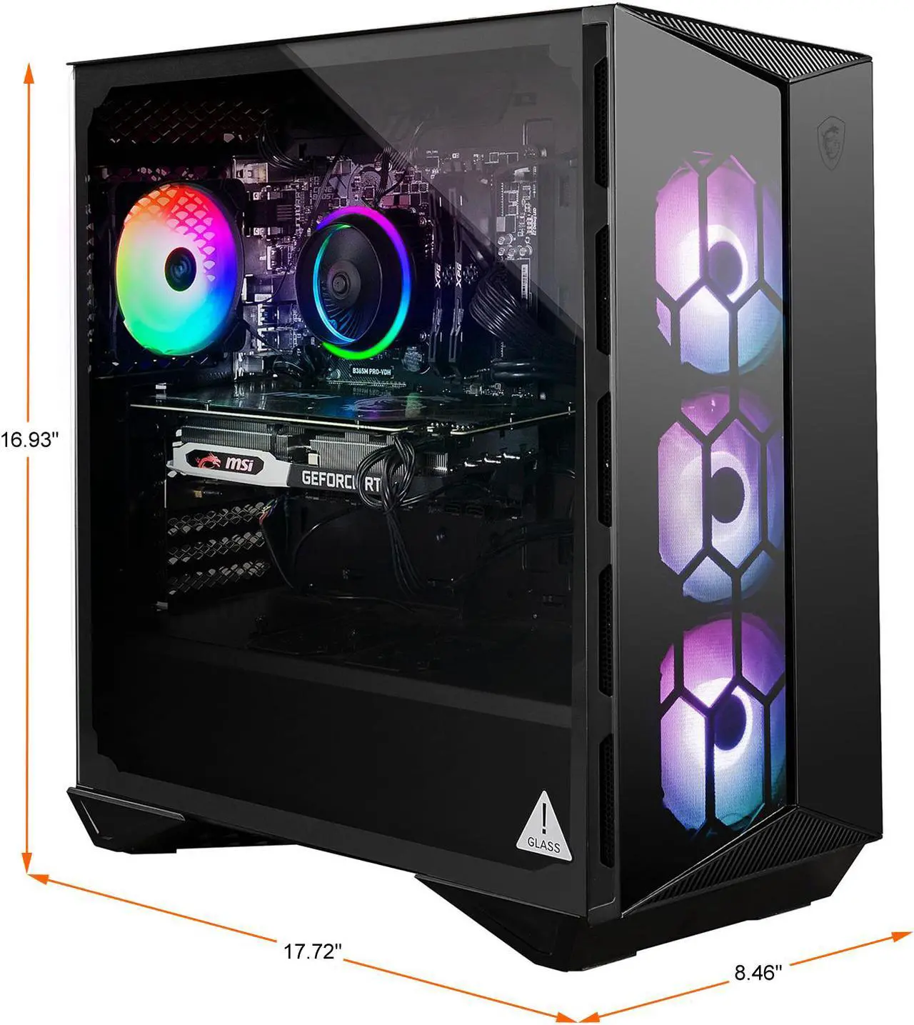Alt view image 3 of 10 - MSI Gaming Desktop Aegis R 11TG-244US Intel Core i7-11700 16GB DDR4 1 TB M.2 NVMe SSD GeForce RTX 3060 Ti Windows 10 Home 64-bit